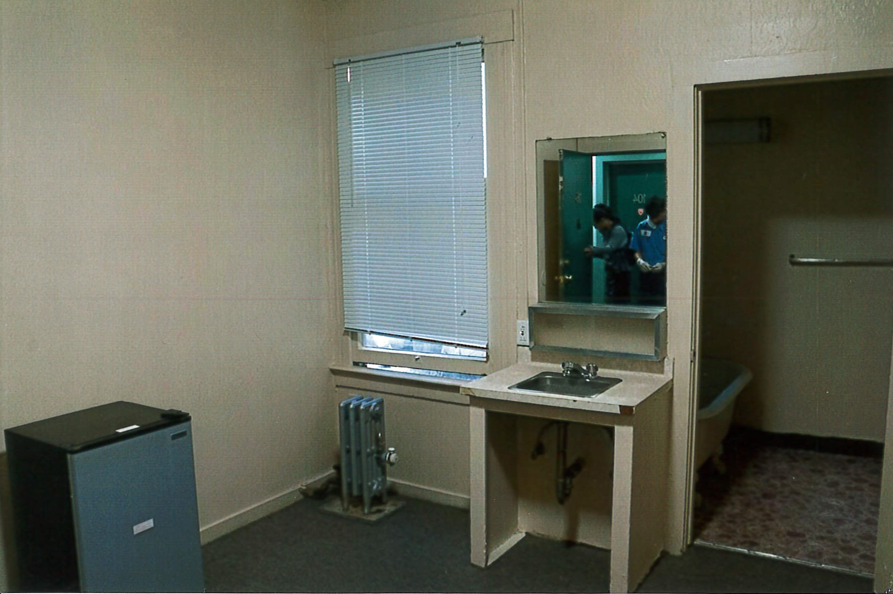 Residential unit, looking towards bathroom